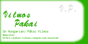 vilmos pakai business card